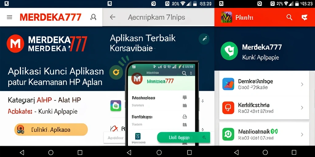 Antarmuka MERDEKA777 menunjukkan keunggulan fungsi Kunci Aplikasi.