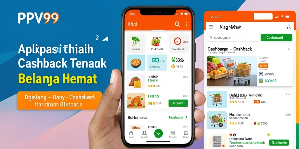 Tampilan antarmuka aplikasi PPV99 dengan fitur Cashback yang menarik.