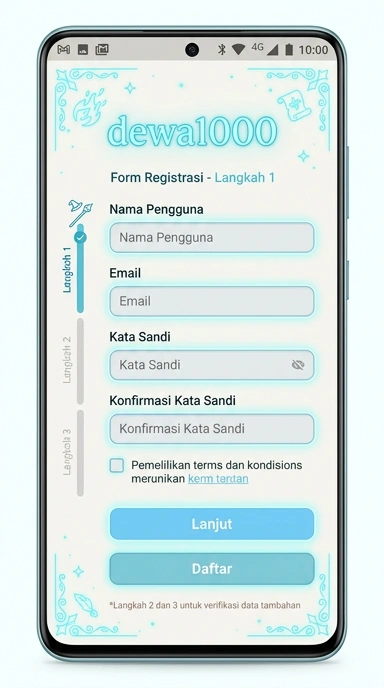 Tampilan halaman daftar dewa1000